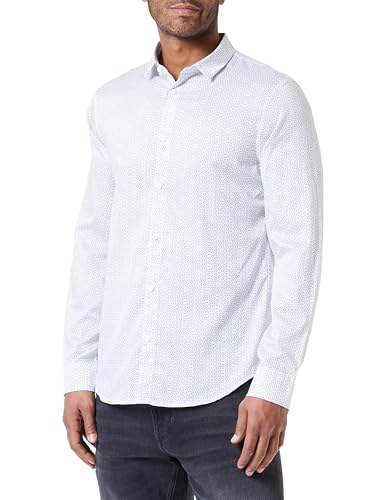 Armani Exchange Campus C45Men's Regular Fit, Long Sleeves, Micro White ExagonShirtWhiteMedium von Armani Exchange