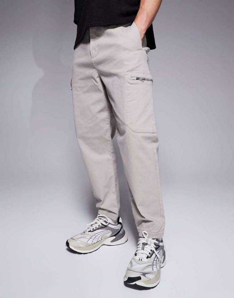 Armani Exchange - Cargohose in Beige mit Bündchen-Neutral von Armani Exchange