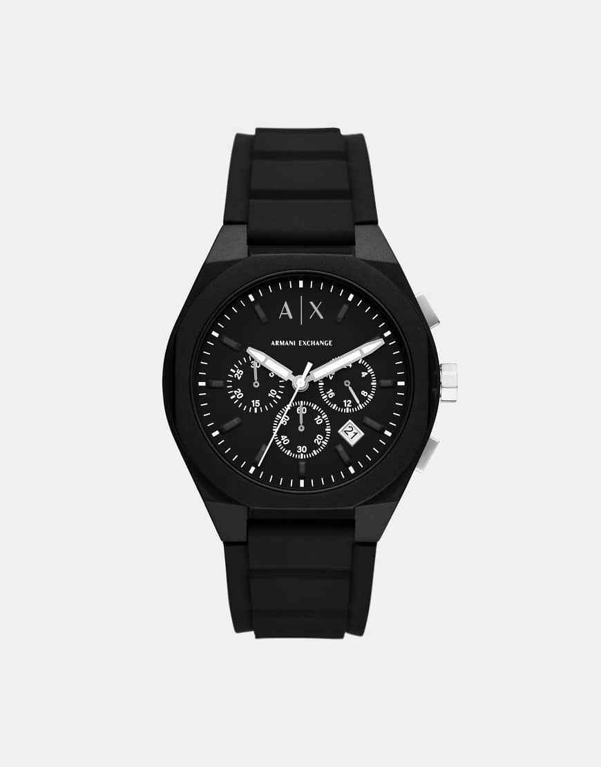 Armani Exchange - Chronograph aus Silikon in Schwarz von Armani Exchange