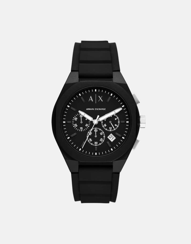 Armani Exchange - Chronograph aus Silikon in Schwarz von Armani Exchange