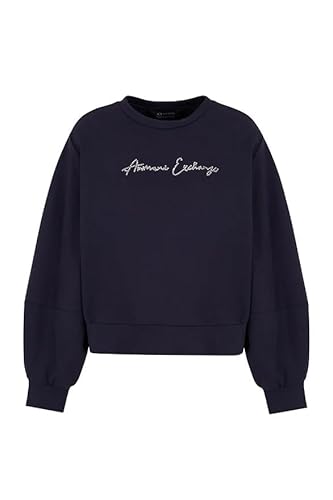 Armani Exchange Crewneck Damen Sweater 3DYM13 YJFFZ Sweatshirt in Blau 1593 (L) von Emporio Armani