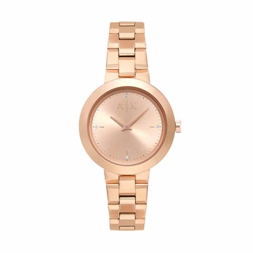 Armani Exchange Damen Rose Gold-Ton Edelstahl Uhr, AX5177 von Armani Exchange