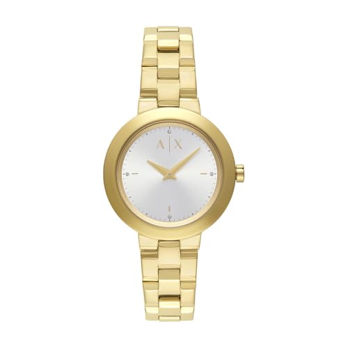 Armani Exchange Watch for Women, Quarz Zweizeiger Uhrwerk und 36mm Gehäusegröße mit Edelstahl- oder Lederarmband von Armani Exchange