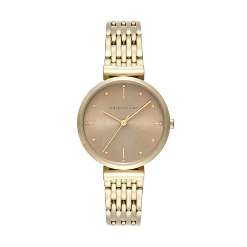 Armani Exchange Damen Analog Quarz Uhr mit Edelstahl Armband AX5916 von Armani Exchange
