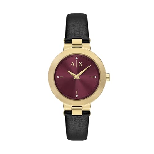 Armani Exchange Damen Analog Quarz Uhr mit Leder Armband AX5178 Armani Exchange Damen Analog Quarz Uhr mit Leder Armband AX5178 von Armani Exchange