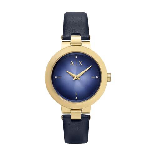 Armani Exchange Watch for Women, Quarz Zweizeiger Uhrwerk und 36mm Gehäusegröße mit Edelstahl- oder Lederarmband von Armani Exchange