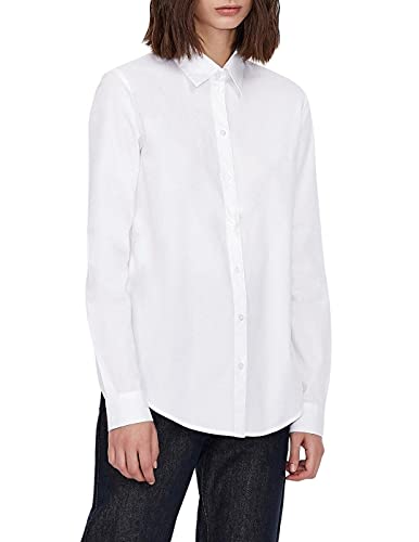 Armani Exchange Damen Casual & ELEGANT Hemd, White, Medium (Herstellergröße:M) von Armani Exchange