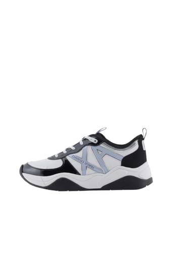 Armani Exchange Damen Cher, Side Logo, Colour Contrasts Sneaker, Op.White + Black, 35.5 EU von Armani Exchange
