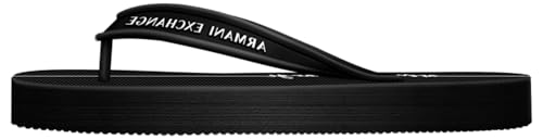 Armani Exchange Woman's Cooper, Essential, Printed logo,Flip-Flop Black+ op. white,39 von Armani Exchange