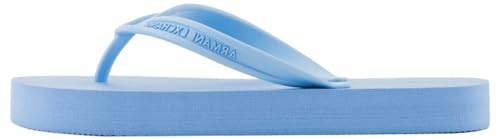 Armani Exchange Damen Cooper, Essential, Printed Logo Flip-Flop, Blue+ Black, 40 EU von Armani Exchange