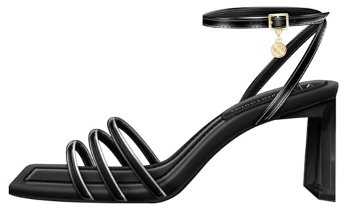 Armani Exchange Damen Dalia, Triple Band, Ankle Strap Heeled Sandal, Black, 39 EU von Armani Exchange