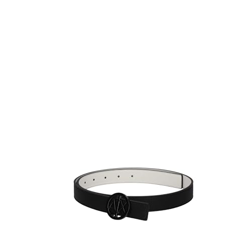 Armani Exchange Damen Essential, Double Face, Circle Logo Belt, Black/White, XXL von Armani Exchange