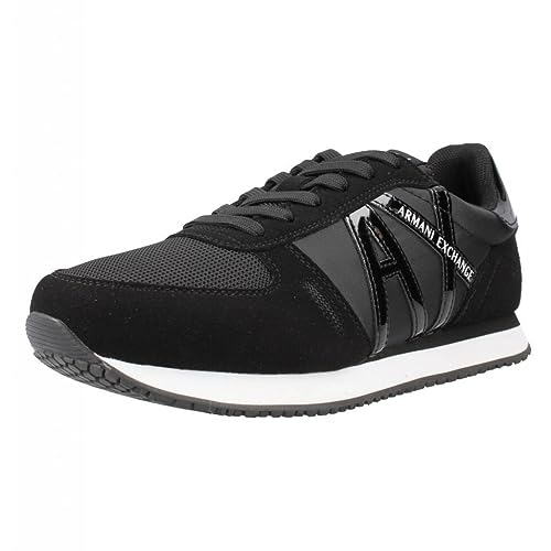 Armani Exchange Damen Rio Side Logo Sneaker, Black, 35 EU von Armani Exchange