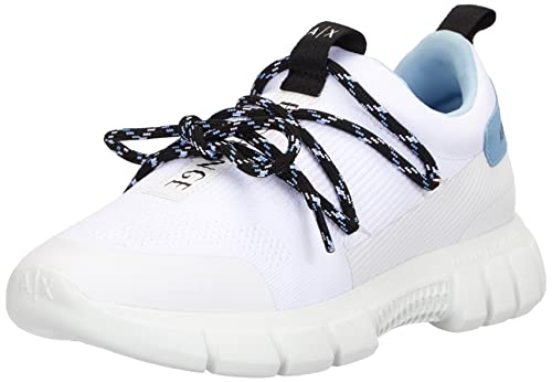 Armani Exchange Damen Harlem Sneakers Sneaker, Optic White Sky, 39.5 EU von Emporio Armani