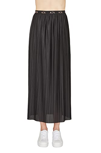 Armani Exchange Damen Haupt-Kollektion, Lange Passform. Skirt, Black, 4 von Armani Exchange
