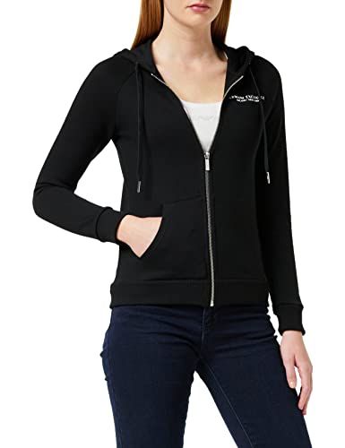 Armani Exchange Damen Hoodie Hooded Sweatshirt, Schwarz, S von Armani Exchange