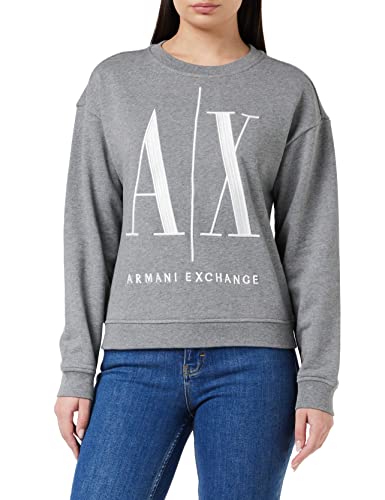 Armani Exchange Damen Icon Project Sweat Sweatshirt, Grau, M von Armani Exchange