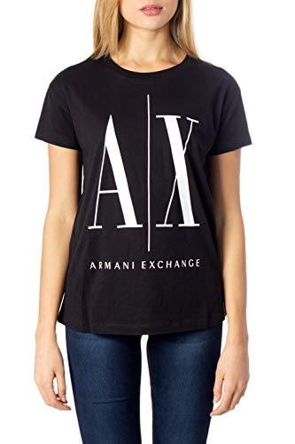 Armani Exchange Damen Icon Project T T-Shirt, Schwarz, L von Armani Exchange