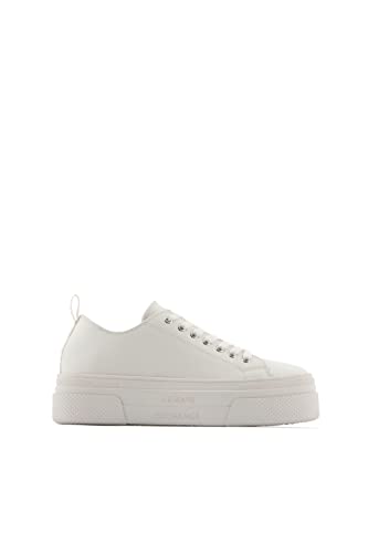 Armani Exchange Damen James Platform Sole Sneaker, Off White, 40 EU von Armani Exchange