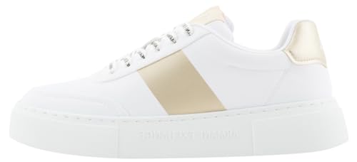 Armani Exchange Damen Kurt, Logo Laces, Side Colour Band Sneaker, Op.White+ Pale, 38.5 EU von Armani Exchange