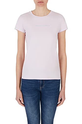 Armani Exchange Damen Kurzarm, schmale Passform, Rundhalsausschnitt. Shirt, Illusion, M von Armani Exchange