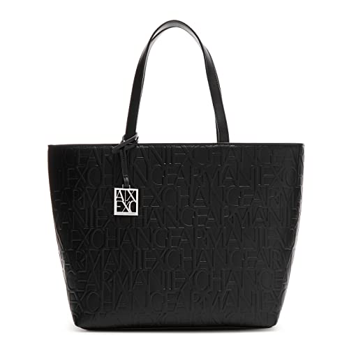 Armani Exchange Damen Liz - Open Medium Shopping handbag, Schwarz (Nero Black), 28x11x40 cm (B x H T) EU von Armani Exchange