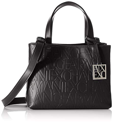 Armani Exchange Damen Liz - Small Open Shopping Tote Schwarz (Nero - Black) von Armani Exchange