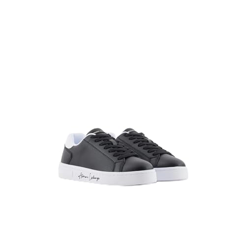 Armani Exchange Damen London Signature Logo Sneaker, Black+op.White, 39.5 EU von Armani Exchange