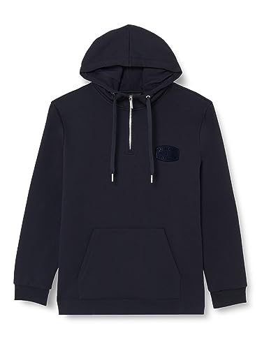 Armani Exchange Damen Long Sleeves, Hooded, Side Patch, Front Zip Sweatshirt, Blau, L EU von Armani Exchange