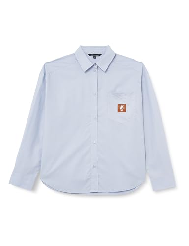 Armani Exchange Damen Lyocell Cotton Poplin Long Sleevebutton Down with Ax Logo Patch Shirt, Dry Gin, XS EU von Armani Exchange