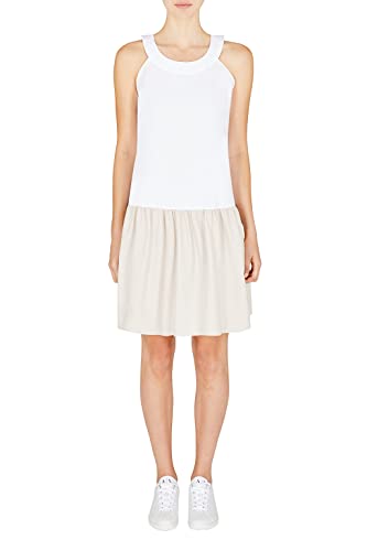 Armani Exchange Damen Nachhaltig, Rundhalsausschnitt. Dress, Opt. White/Aura, 10 von Armani Exchange