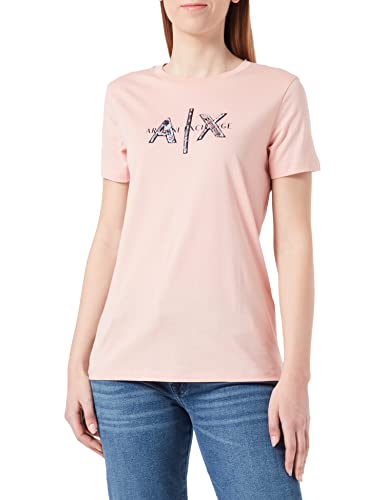 Armani Exchange Damen Regular Fit, Sequinned Logo T Shirt, Lady, L EU von Armani Exchange