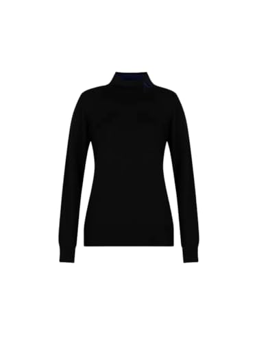 Armani Exchange Damen Rollkragenpullover aus Merinowollmischung mit Logo-Ausschnitt Pullover, Schwarz, X-Groß von Armani Exchange