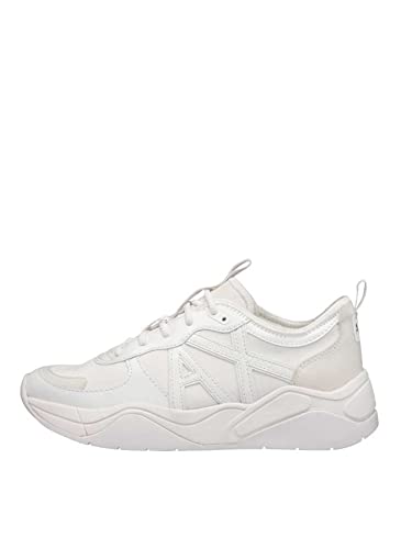 Armani Exchange Damen Running Sneaker, Optical White, 37 EU von Armani Exchange