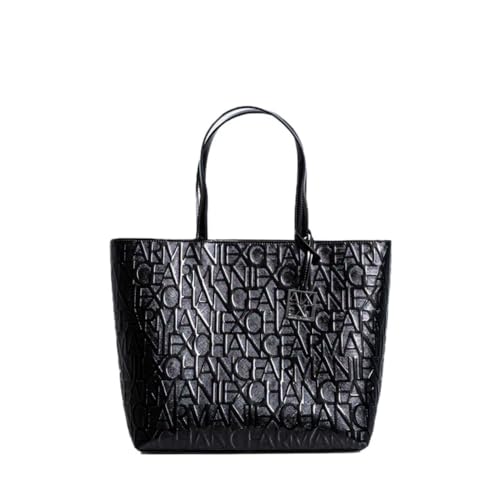 Armani Exchange Damen Schultertasche mit Griffen, Schwarz (Nero Black), 11x40x28 cm (B x H T) von Armani Exchange