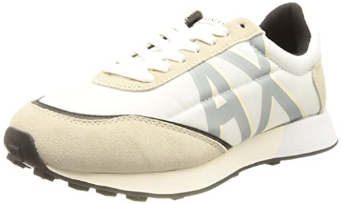 Armani Exchange Damen Serg Geometric Pattern Sneaker, Op White Grey, 35 EU von Armani Exchange