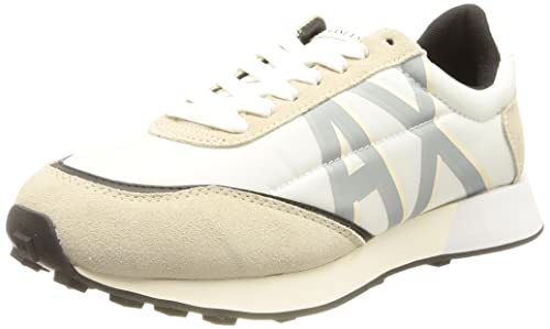 Armani Exchange Damen Serg Geometric Pattern Sneaker, Op White Grey, 41 EU von Emporio Armani