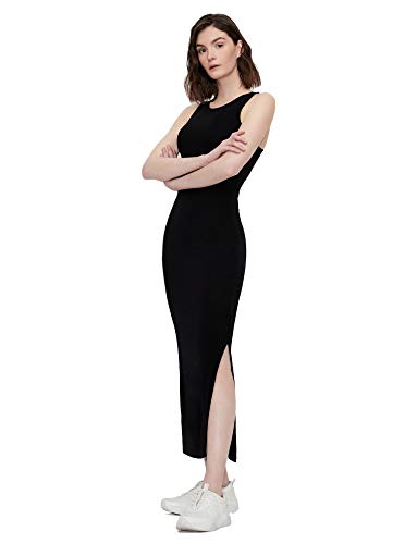 Armani Exchange Damen Stretch Fabric Comfortable Interlock Long Casual Night Out Dress, Black, m von Armani Exchange