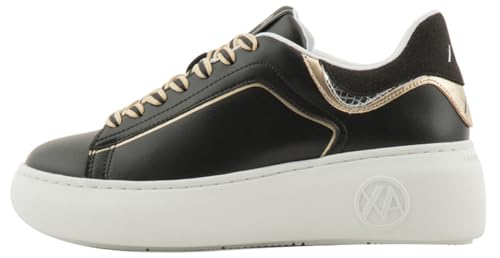 Armani Exchange Damen Super, high Sole Sneaker, Black+ Pale, 36 EU von Armani Exchange