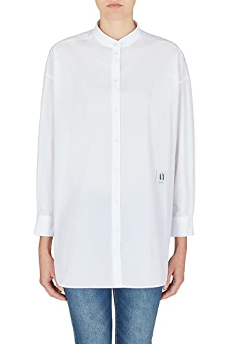 Armani Exchange Damen Sustainable, Basic, Oversize Fit Shirt, Weiß, S EU von Armani Exchange