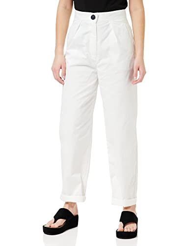 Armani Exchange Damen Sustainable, Front And Back Pocket, Metal Button Closure Casual Pants, Optic. White, XL EU von Armani Exchange