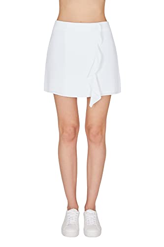 Armani Exchange Damen Sustainable, Key Look Skirt, Optic. White, S EU von Armani Exchange