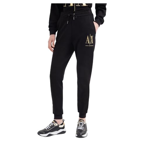 Armani Exchange Damen Symbol, Beinabschlüsse, goldfarbenes Logo. Pants, Black, XS Armani Exchange Damen Symbol, Beinabschlüsse, goldfarbenes Logo. Pants, Black, XS von Armani Exchange