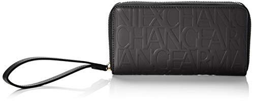 Armani Exchange Damen Wristlet Round Zip Handgelenkstasche Schwarz (Nero - Black) von Armani Exchange