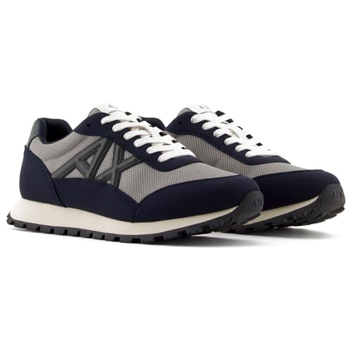Armani Exchange Drop Sneaker für Herren, Dunkelblau/Grau/Glockenspiel, 44 EU Armani Exchange Drop Sneaker für Herren, Dunkelblau/Grau/Glockenspiel, 44 EU von Armani Exchange