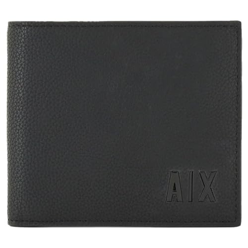 Armani Exchange Geldbörse Herren Geschenkbox Kartenhalter Leder schwarz, Schwarz , 11x10x2cm, Klassisch von Armani Exchange