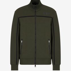 Armani Exchange Grüner Herrenpullover Mit Hohem Kragen von Armani Exchange