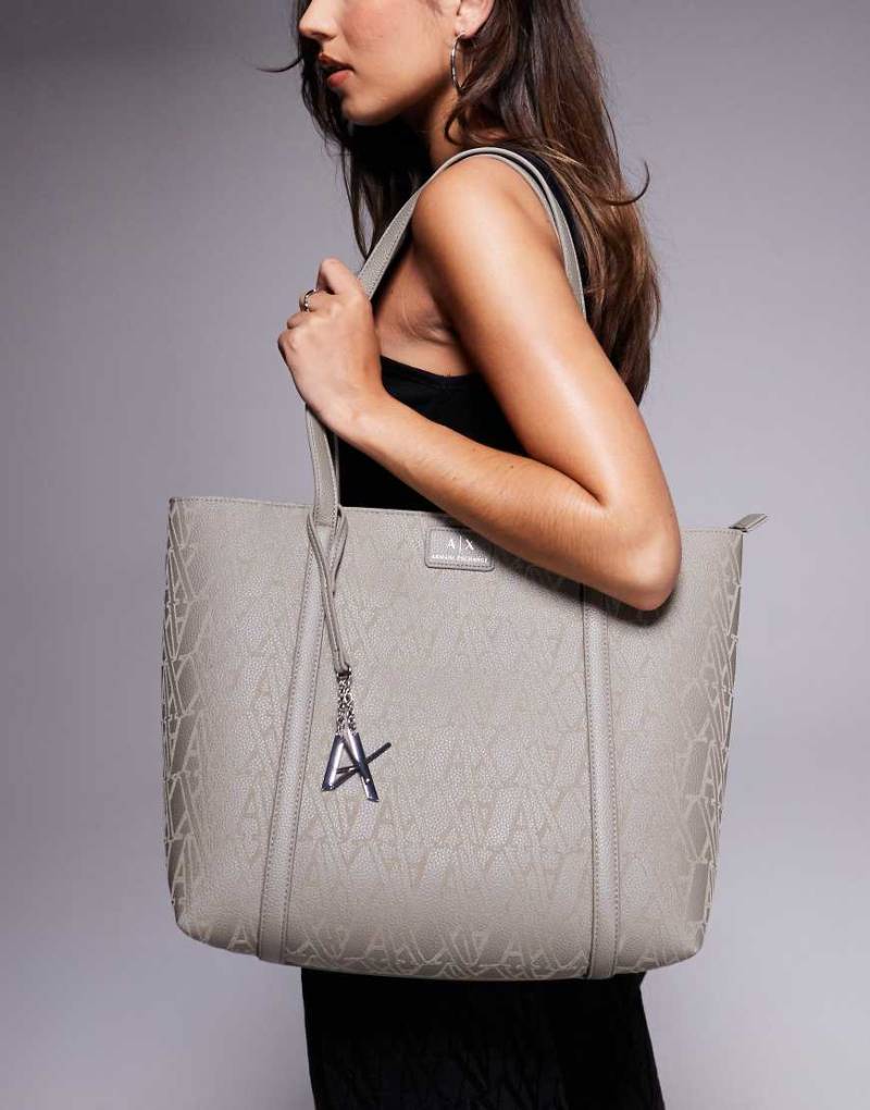 Armani Exchange - Handtasche in Hellbraun mit Logo von Armani Exchange