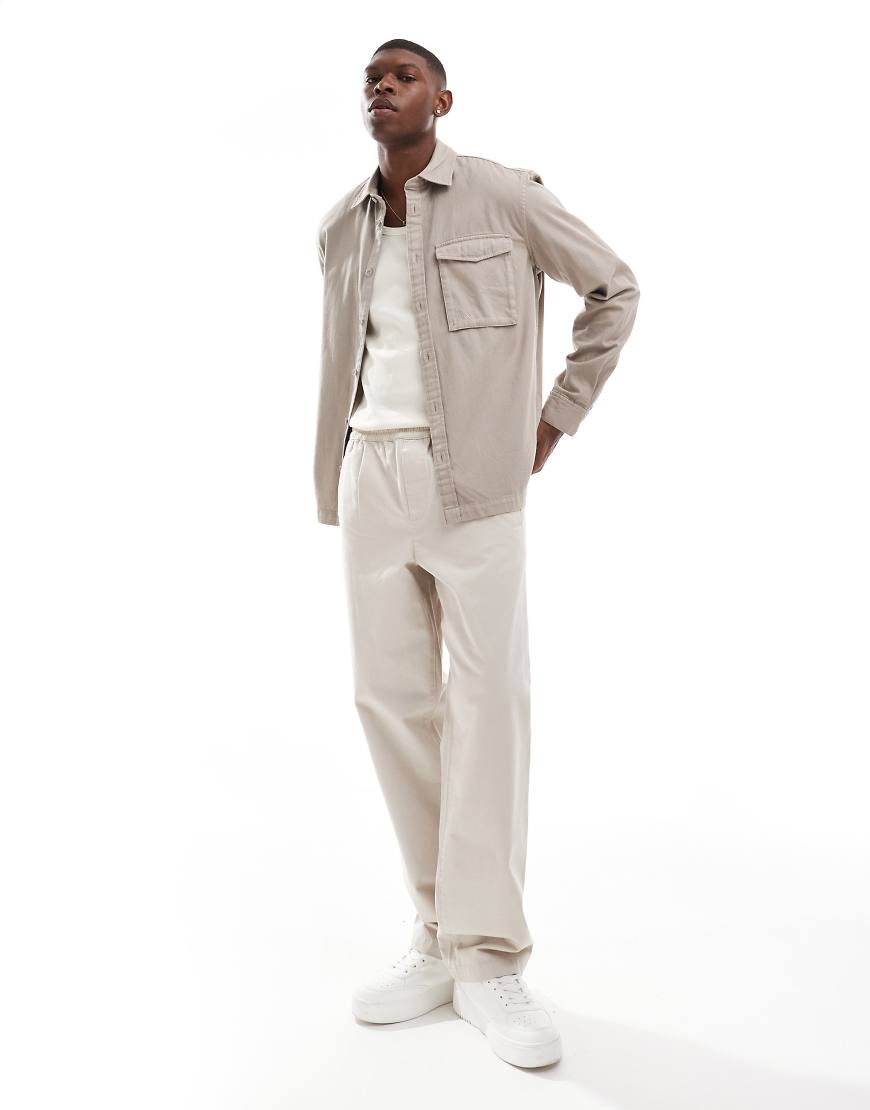 Armani Exchange - Hemdjacke aus Twill in Beige-Neutral Armani Exchange - Hemdjacke aus Twill in Beige-Neutral von Armani Exchange