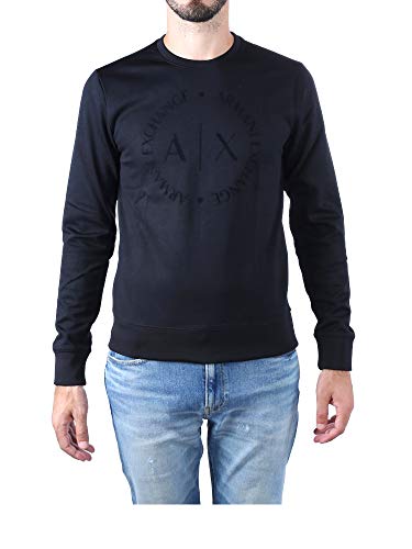 Armani Exchange Herren 1st To Be Noticed Sweat Sweatshirt, Schwarz, M von Armani Exchange